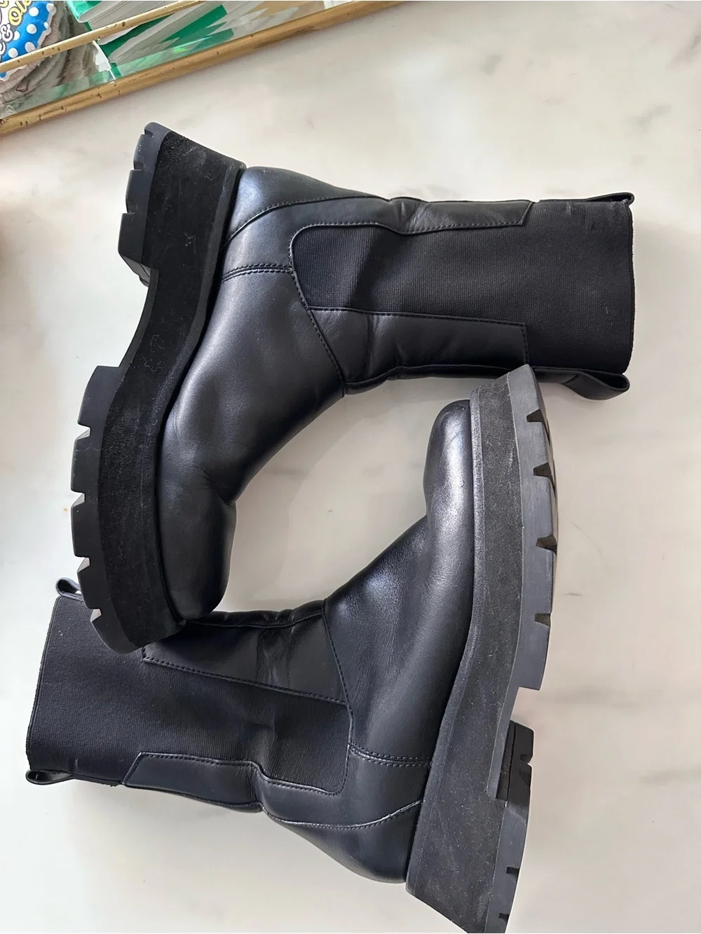 Phillip Lim Kate Lug Sole Combat Boots black size 38